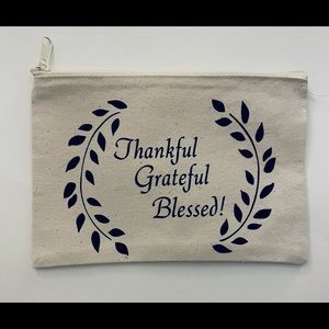 Canvas Bag Zipper Pouch Pencil Case Makeup Bag Travel Pouch Customized - BLESSED
